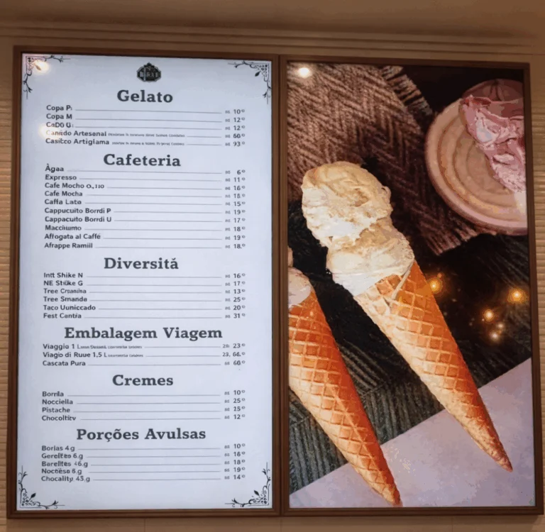 Exemplo de Menu Board Digital 1