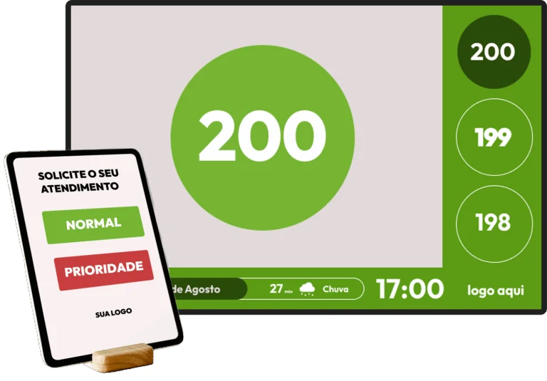 Interface do sistema SGA para gestão de filas e atendimento