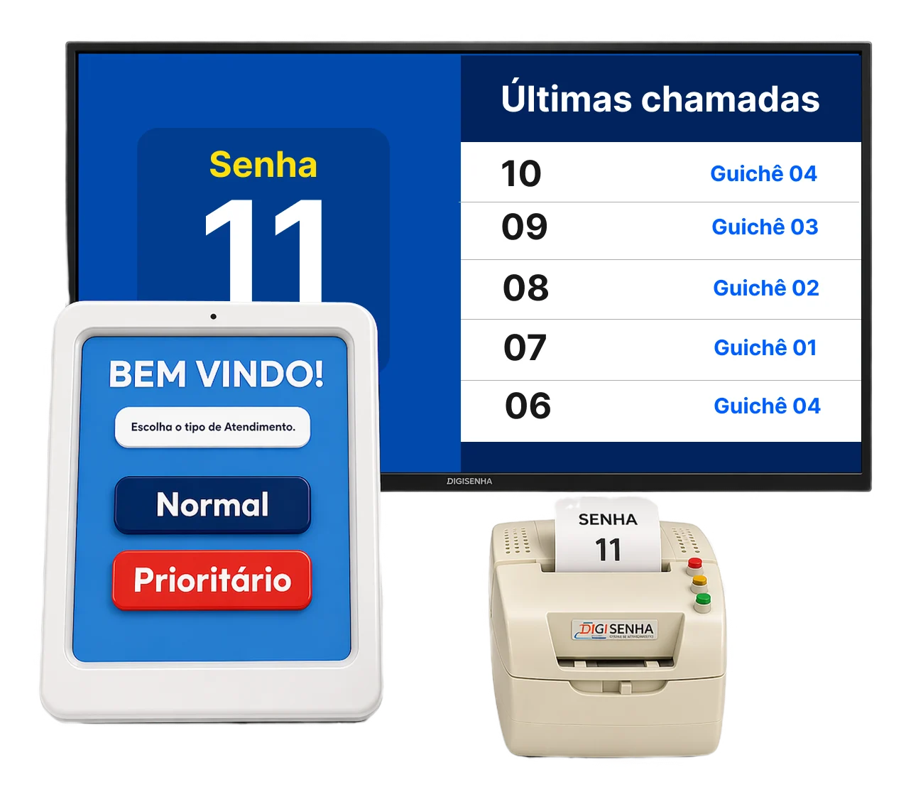 Totem de autoatendimento para emissão de senhas